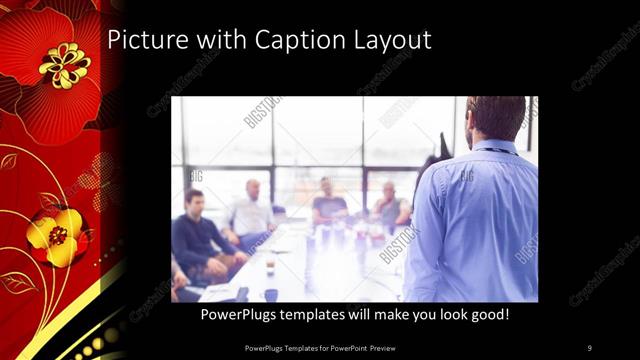 Picture with Caption presentation slide layout