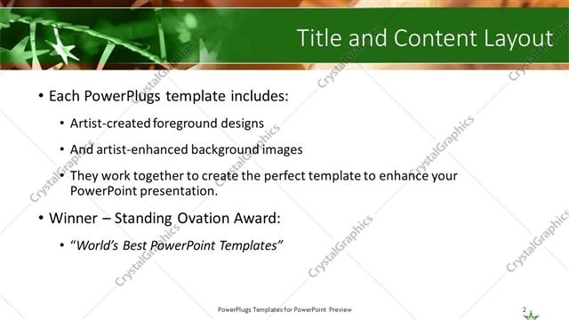 Title and Content presentation slide layout