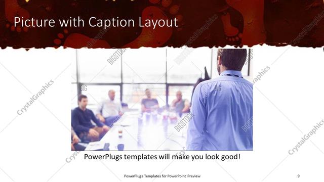 Picture with Caption presentation slide layout