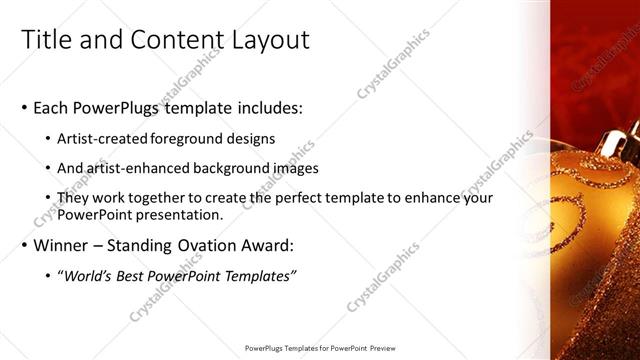 Title and Content presentation slide layout