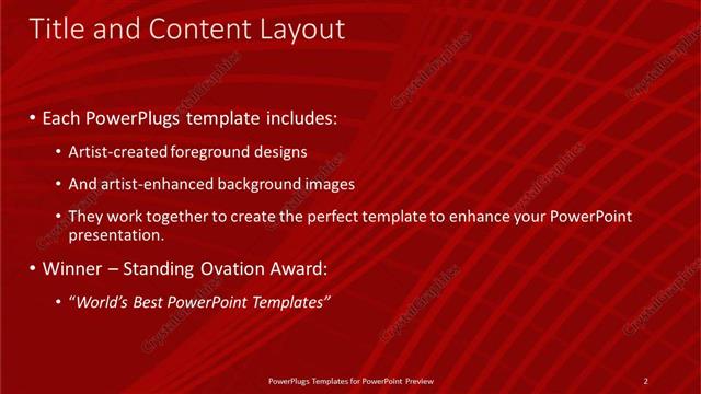 Title and Content presentation slide layout