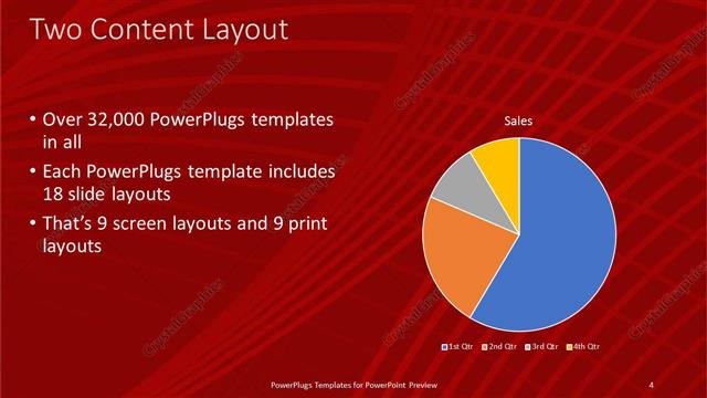 Two Content presentation slide layout