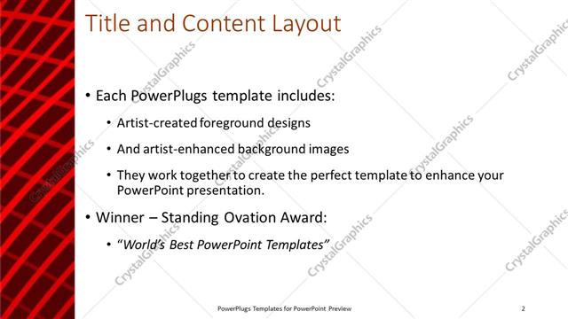 Title and Content presentation slide layout
