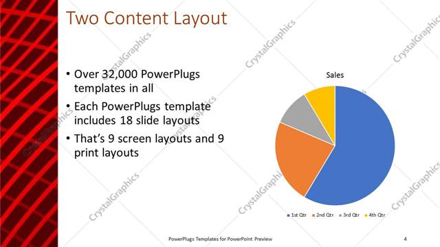 Two Content presentation slide layout