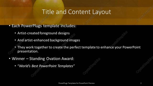 Title and Content presentation slide layout