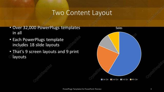 Two Content presentation slide layout