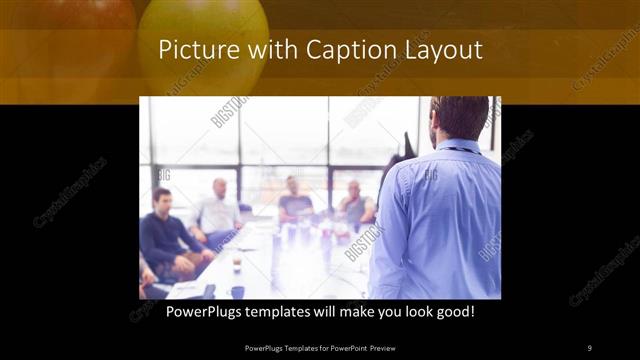 Picture with Caption presentation slide layout