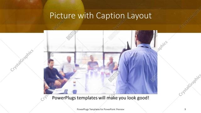 Picture with Caption presentation slide layout