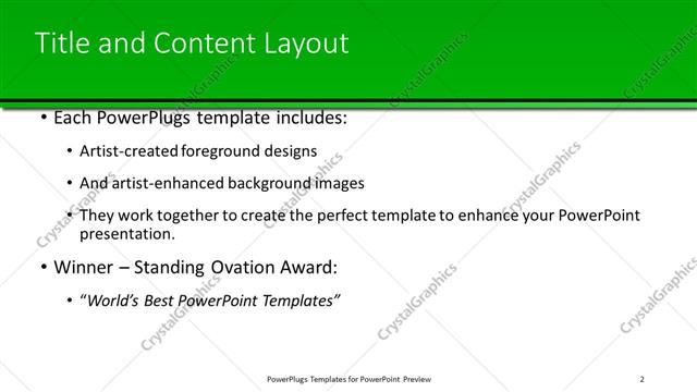 Title and Content presentation slide layout