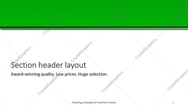 Section Header presentation slide layout