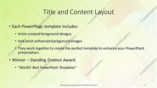 Title and Content presentation slide layout