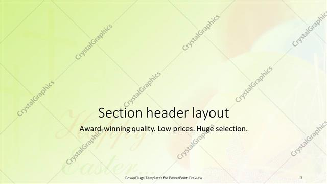 Section Header presentation slide layout