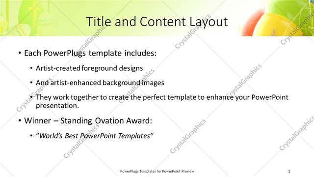 Title and Content presentation slide layout