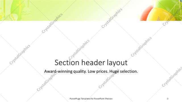 Section Header presentation slide layout