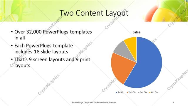 Two Content presentation slide layout