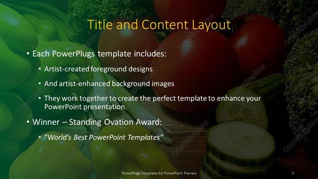 Title and Content presentation slide layout