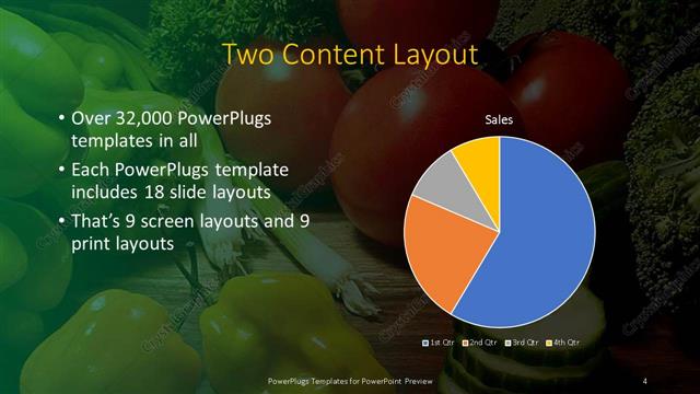 Two Content presentation slide layout
