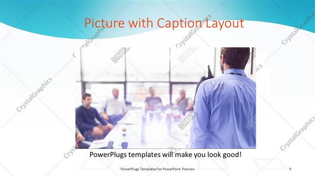 Picture with Caption presentation slide layout