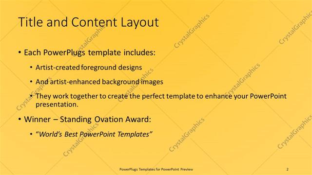 Title and Content presentation slide layout