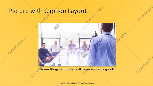 Picture with Caption presentation slide layout