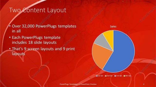 Two Content presentation slide layout