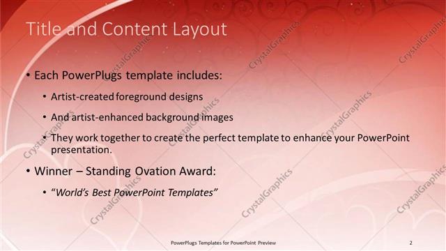 Title and Content presentation slide layout
