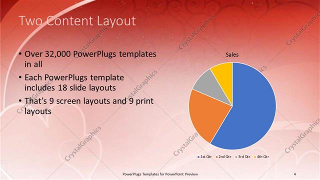 Two Content presentation slide layout