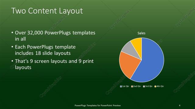 Two Content presentation slide layout