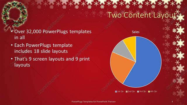 Two Content presentation slide layout