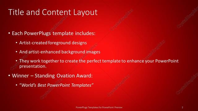 Title and Content presentation slide layout