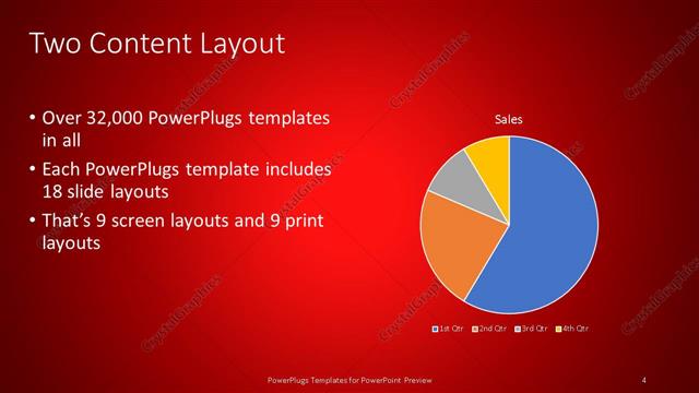 Two Content presentation slide layout