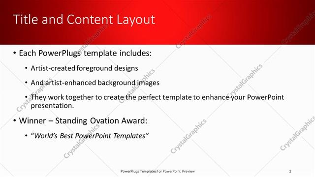 Title and Content presentation slide layout
