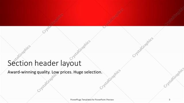 Section Header presentation slide layout