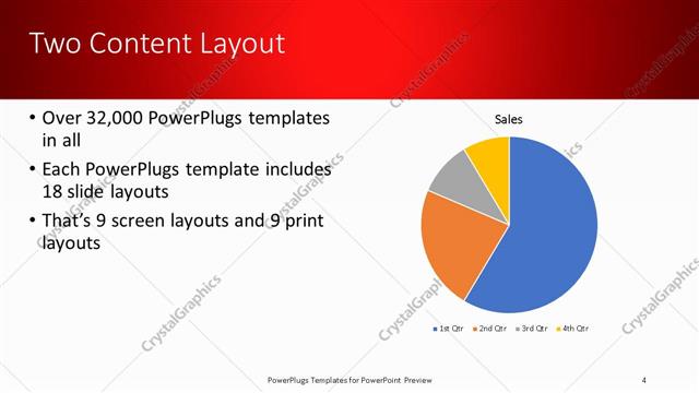 Two Content presentation slide layout