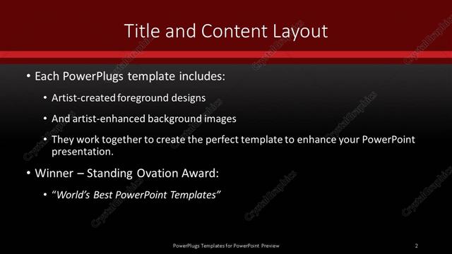 Title and Content presentation slide layout