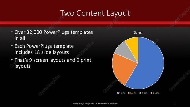 Two Content presentation slide layout