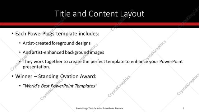 Title and Content presentation slide layout