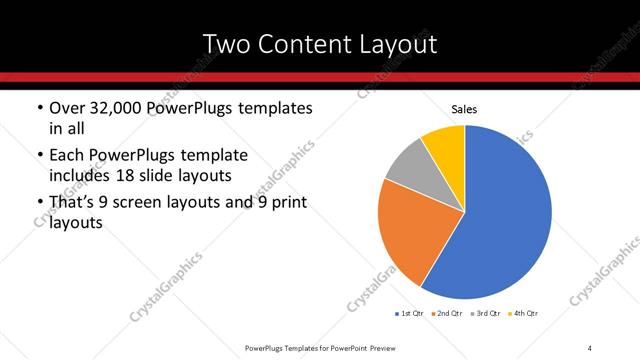 Two Content presentation slide layout