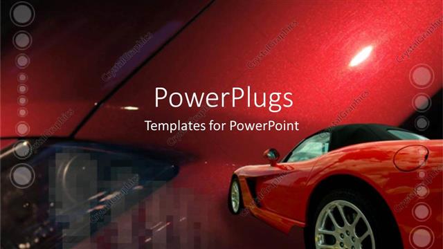  Presentation with colorful - Red luxury car on colorful red background
