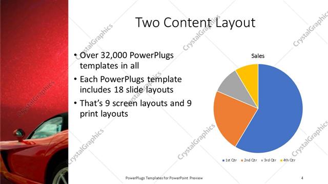 Two Content presentation slide layout