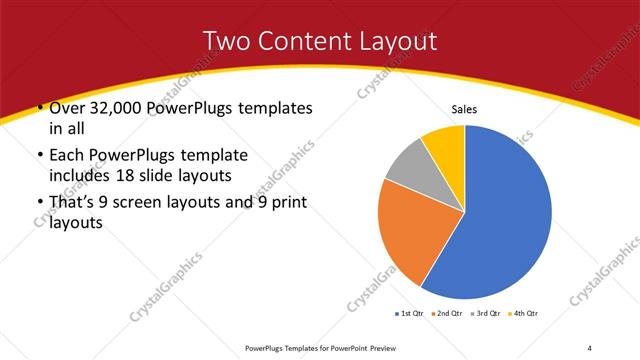 Two Content presentation slide layout