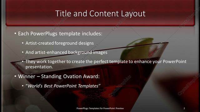 Title and Content presentation slide layout