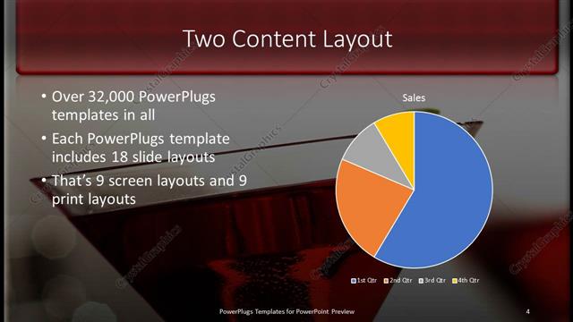 Two Content presentation slide layout