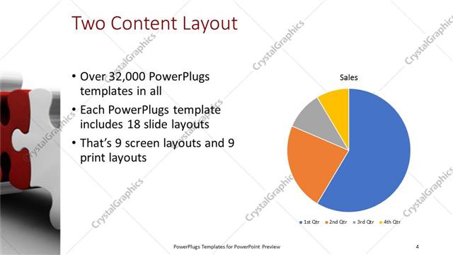 Two Content presentation slide layout