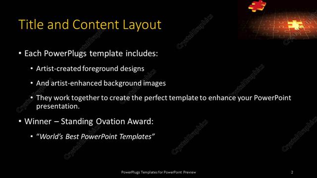 Title and Content presentation slide layout