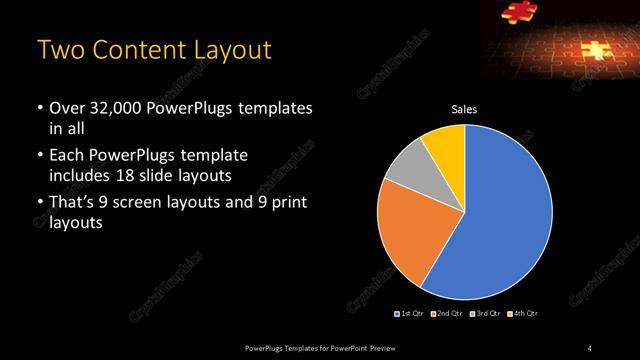 Two Content presentation slide layout