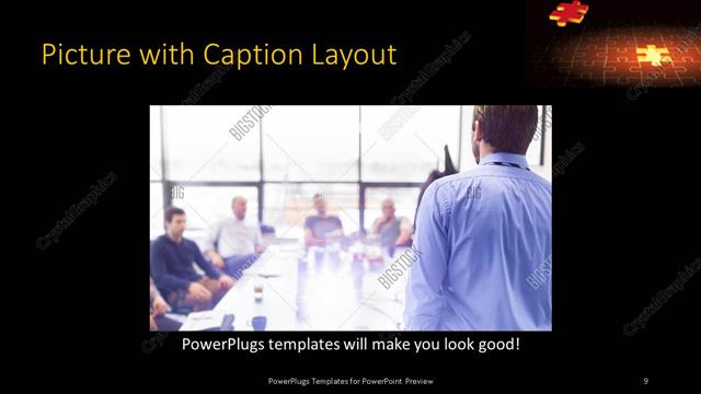 Picture with Caption presentation slide layout