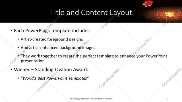 Title and Content presentation slide layout