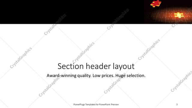 Section Header presentation slide layout