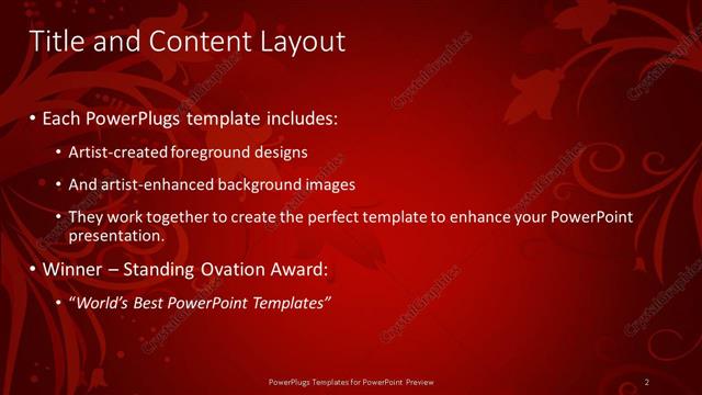 Title and Content presentation slide layout